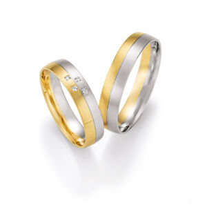 HONEYMOON zlaté snubní prsteny 66/43010-045WG+66/43020-045WG