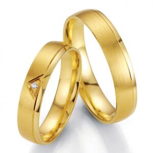 Breuning zlaté snubní prsteny BR48/07005YG+BR48/07006YG