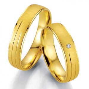 Breuning zlaté snubní prsteny BR48/07011YG+BR48/07012YG