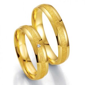 Breuning zlaté snubní prsteny BR48/07013YG+BR48/07014YG
