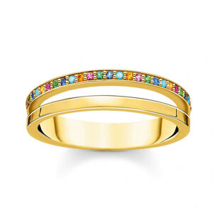 THOMAS SABO prsten Ring double colored stones gold TR2316-488-7