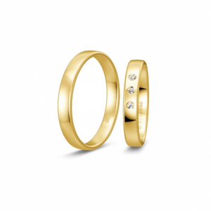 BREUNING zlaté snubní prsteny BR48/04412YG+BR48/14412YG