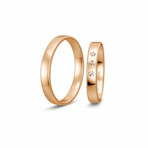 BREUNING zlaté snubní prsteny BR48/04412RG+BR48/14412RG