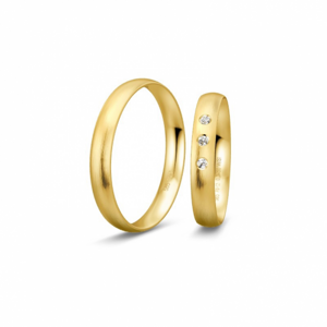 BREUNING zlaté snubní prsteny BR48/04406YG+BR48/14406YG