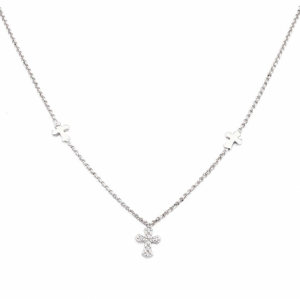 AMEN stříbrný náhrdelník s křížky CLCCZB3