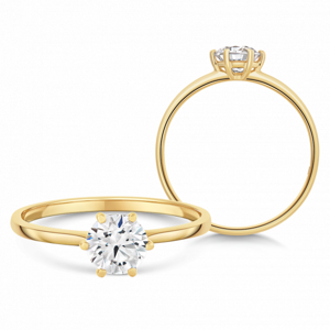 SOFIA zlatý zásnubní prsten se zirkonem PAK11246G