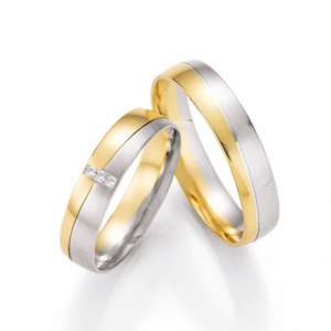 HONEYMOON zlaté snubní prsteny 66/43070-045WG+66/43080-045WG