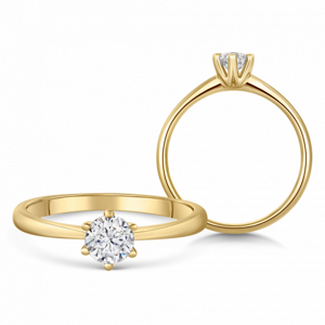 SOFIA DIAMONDS zlatý zásnubní prsten s diamantem 0,40 ct BDRB00149YG