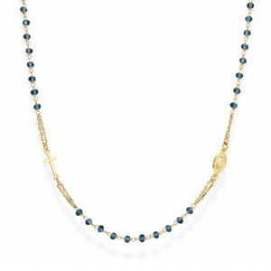AMEN stříbrný náhrdelník Rosaries Crystal CROGBL3