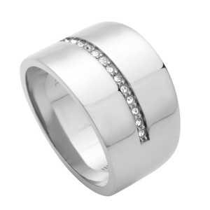 ESPRIT ocelový prsten s křišťály ESRG010021xx