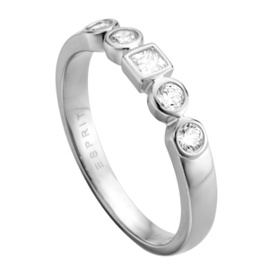 ESPRIT stříbrný prsten se zirkony ESRG005211xx