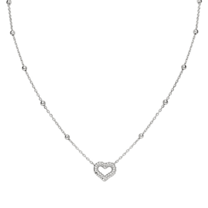AMEN stříbrný náhrdelník se srdíčkem CLGOCUB3