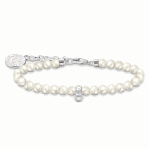 THOMAS SABO náramek White pearls A2141-158-14