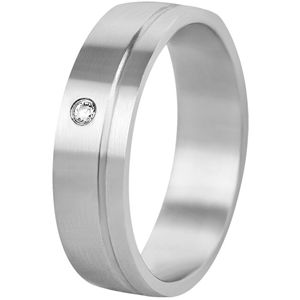Beneto Dámský prsten z oceli s krystelem SPD06 60 mm