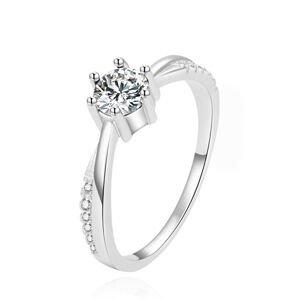 Beneto Krásný stříbrný prsten s čirými zirkony AGG304L 56 mm
