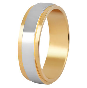 Beneto Pánský bicolor snubní prsten z oceli SPP05 68 mm