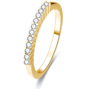 Beneto Pozlacený stříbrný prsten s krystaly AGG189 60 mm