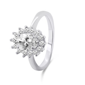 Brilio Silver Stříbrný zásnubní prsten RI045W 56 mm