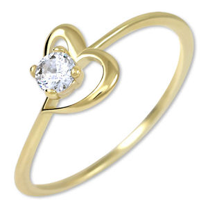 Brilio Zásnubní prsten s krystalem Srdce 226 001 01033 53 mm