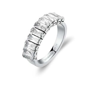 Brosway Třpytivý ocelový prsten se zirkony Desideri BEIA001 58 mm