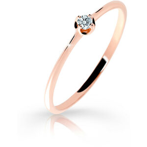 Cutie Diamonds Jemný prsten z růžového zlata s briliantem DZ6729-2931-00-X-4 55 mm