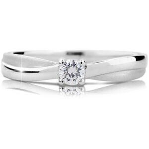 Cutie Diamonds Luxusní zásnubní prsten z bílého zlata s briliantem DZ6817-1906-00-X-2 62 mm