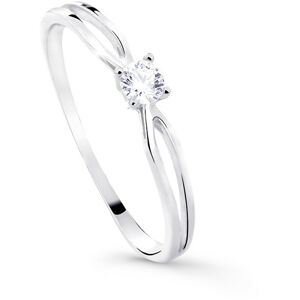 Cutie Diamonds Třpytivý zásnubní prsten z bílého zlata s briliantem DZ8027-00-X-2 50 mm