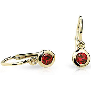 Cutie Jewellery Zlaté dětské náušnice C1537-10-X-1 červená