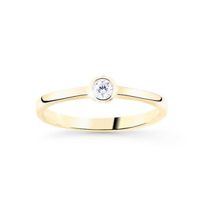Cutie Jewellery Jemný zlatý třpytivý prsten Z8006-10-X-1 61 mm