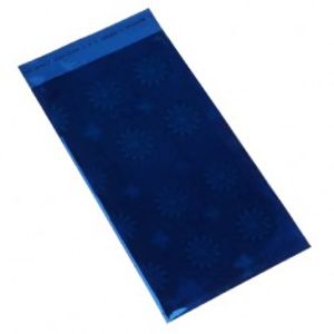 Dárkový sáček z celofánu modré barvy s květinovým motivem GY32