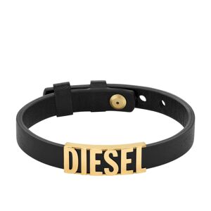 Diesel Černý kožený náramek DX1440710