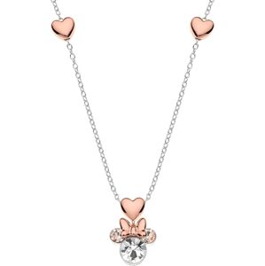 Disney Nádherný stříbrný bicolor náhrdelník Minnie Mouse NS00016TRWL- 157.CS