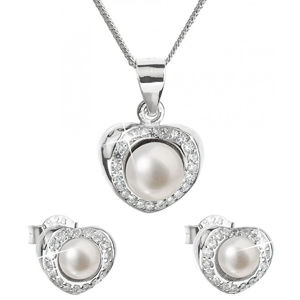Evolution Group Luxusní stříbrná souprava s pravými perlami Pavona 29025.1 (náušnice, řetízek, přívěsek)