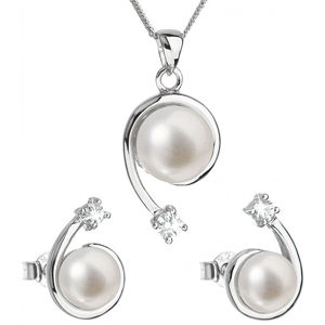 Evolution Group Luxusní stříbrná souprava s pravými perlami Pavona 29031.1 (náušnice, řetízek, přívěsek)