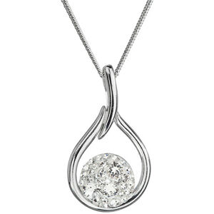 Evolution Group Nadčasový stříbrný náhrdelník s krystaly Swarovski 32075.1 (řetízek, přívěsek)