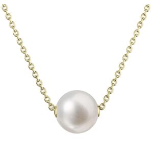 Evolution Group Pozlacený dámský náhrdelník s pravou říční perlou 22047.1
