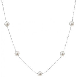 Evolution Group Stříbrný náhrdelník s pravými perlami Pavona 22015.1