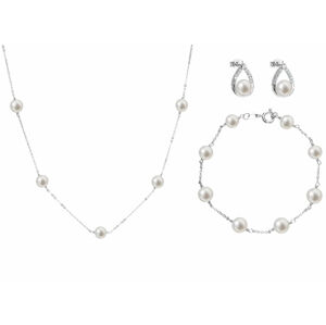Evolution Group Zvýhodněná souprava stříbrných šperků Pavona 21033.1, 22015.1, 23008.1 (náhrdelník, náramek, náušnice)