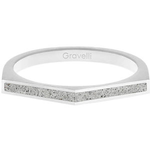 Gravelli Ocelový prsten s betonem Two Side ocelová/šedá GJRWSSG122 50 mm