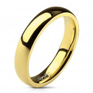 Hladký ocelový prsten ve zlaté barvě - 4 mm F3.11/12