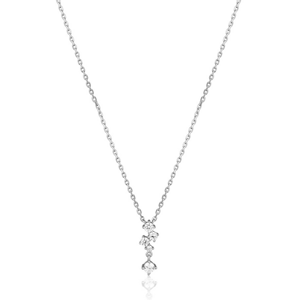 JVD Blyštivý stříbrný náhrdelník se zirkony SVLN0461X75BI45