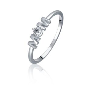 JVD Krásný stříbrný prsten se zirkonem MOM SVLR0984X61BI 60 mm