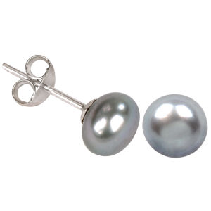 JwL Luxury Pearls Náušnice s pravou šedou perlou JL0029
