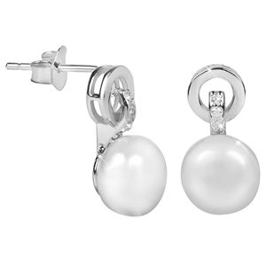 JwL Luxury Pearls Náušnice s bílou pravou perlou JL0503