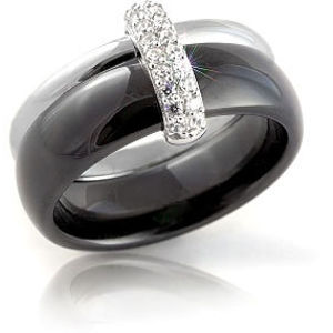 Modesi Černý keramický prsten QJRQY6269KL 54 mm