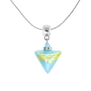Lampglas Nápaditý náhrdelník Morning Sky Triangle s 24karátovým zlatem v perle Lampglas NTA11