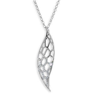 Modesi Elegantní náhrdelník ze stříbra M41056 (řetízek, přívěsek)