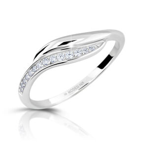Modesi Elegantní stříbrný prsten se zirkony M00210 58 mm