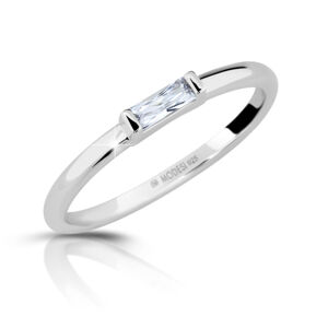 Modesi Minimalistický stříbrný prsten se zirkonem M01012 51 mm