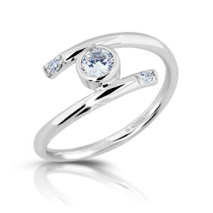 Modesi Nádherný stříbrný prsten se zirkony M01017 60 mm